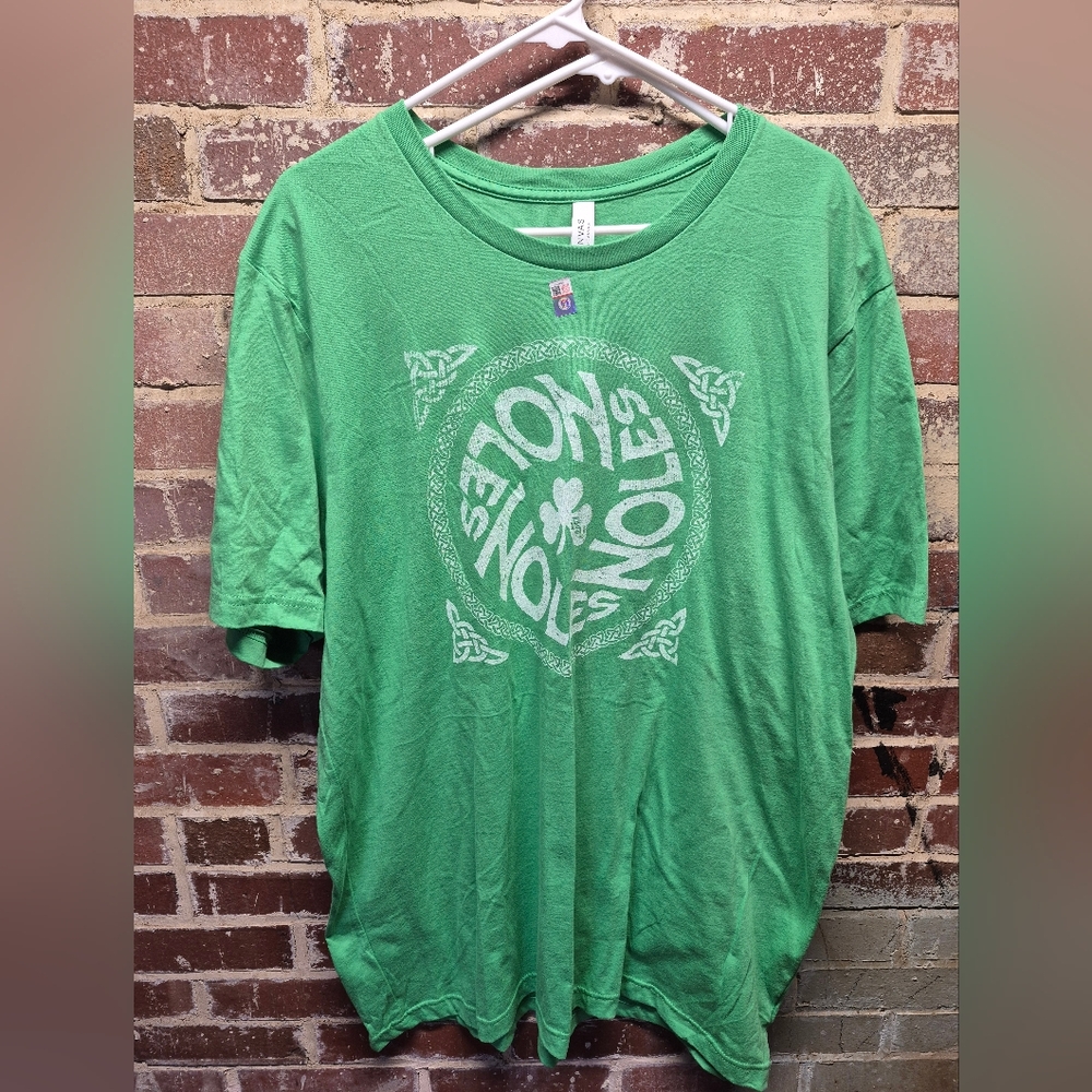 FSU Seminoles St. Patrick's Day T-Shirt Men's 2XL Bella+Canvas Green Celtic Knot
